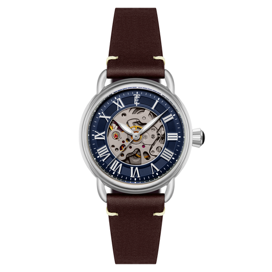 Thomas Earnshaw Heritage Investigator 40 Skeleton Automatic Sapphire Blue