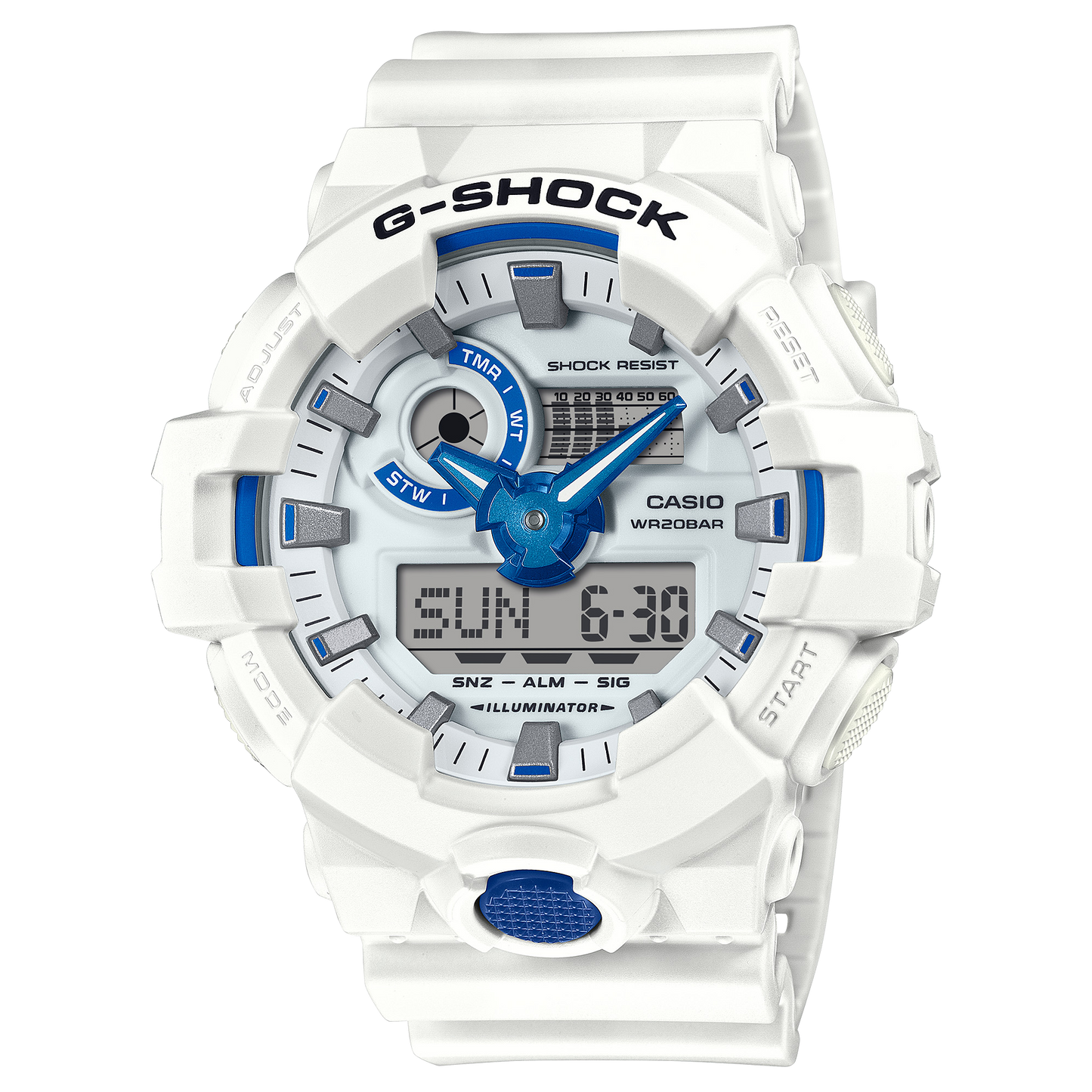 G-Shock GA700 Hidden Glow Ana-Digi White
