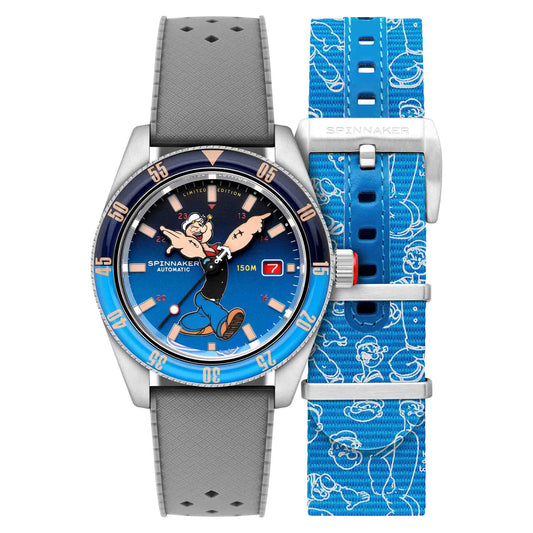 Spinnaker Fleuss Automatic Popeye Bronemies Popeye Blue Limited Edition