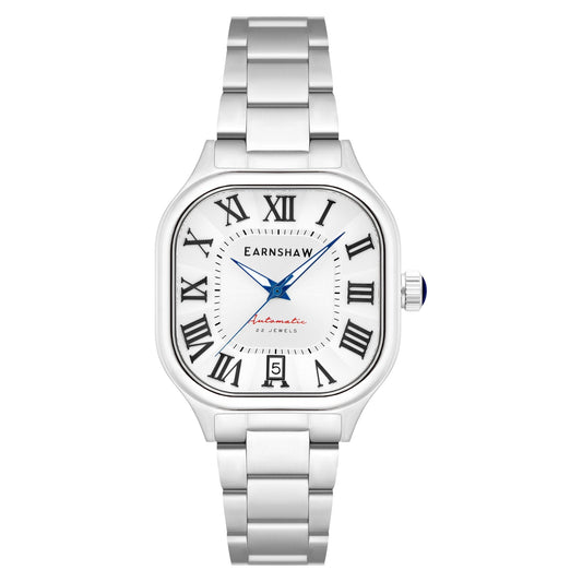 Thomas Earnshaw Coussin Automatic Silver White